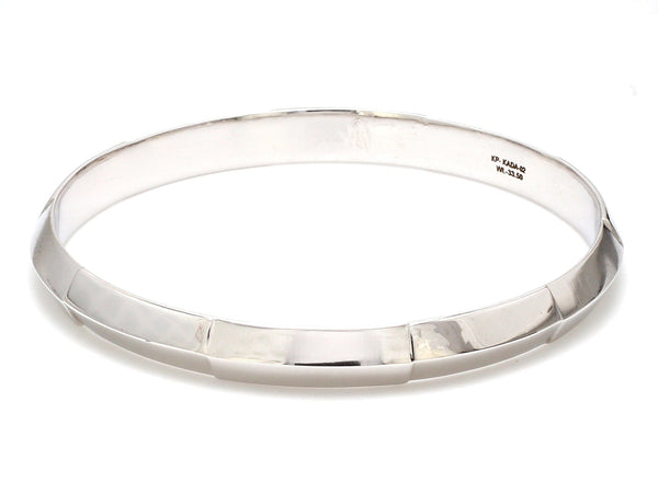 Sterling Silver 10mm Hawaiian Mixed Quilt Design Kid's Bangle with Plain  Edge